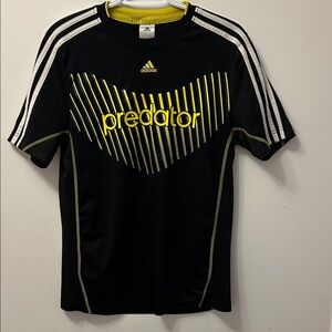 adidas Black and Yellow Predator Soccer Shirt